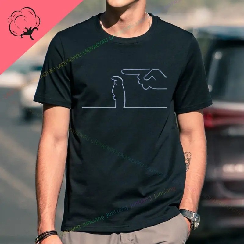 Camiseta Masculina Apontando Estampada Lançamento Camiseta 100% Algodão Camisetão Camisa Oversized Plus - Camisarte