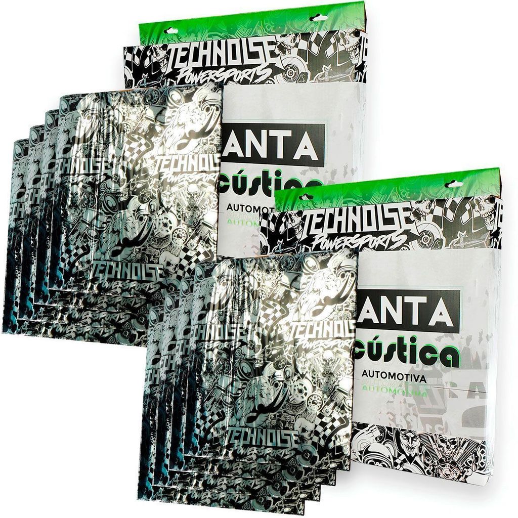 Kit Manta Acústica Automotiva Technoise 8 Folha Isolante Térmico Som Alta Qualidade