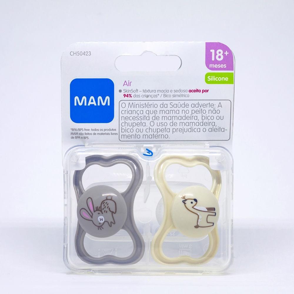 Chupeta Air 18 Meses Neutra Embalagem Dupla Sortida -MAM Baby em Oferta na Shopee