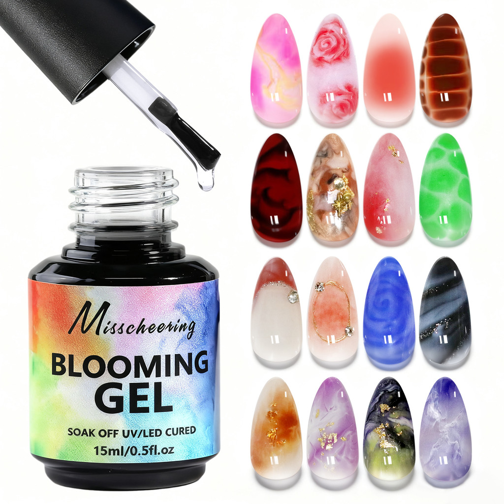 15ML Florescendo Prego UV Gel Polonês Gradiente Efeito Aquarela Transparente Embeber Fora Lâmpada LED Cura Salão De Bele