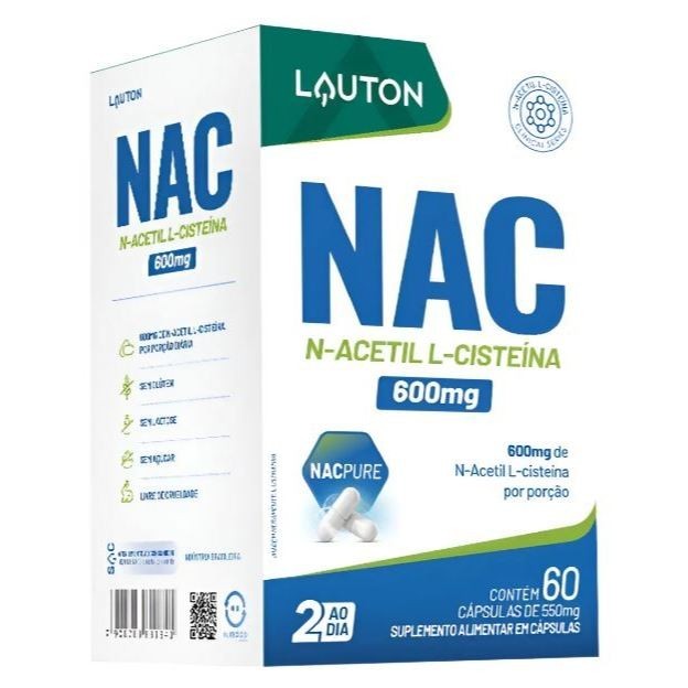 nac acetilcisteína 600mg 60 cápsulas