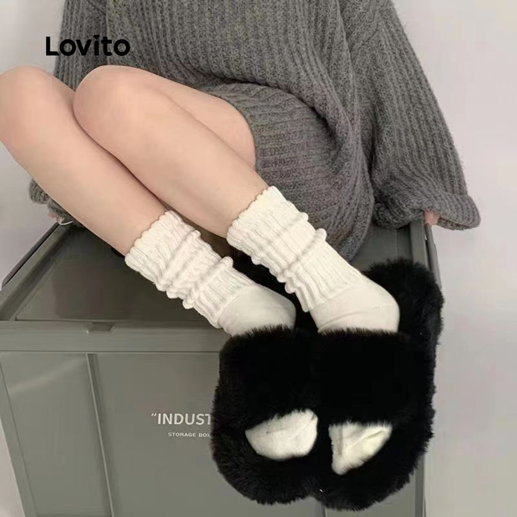 Lovito Meias Minimalistas para Todas As Estações para mulheres LCS25A131 em Oferta na Shopee