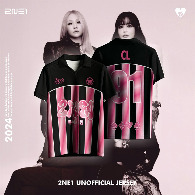 Jersey 2NE1/KPOP Camiseta Top De Manga Curta KAOS 2NE1
