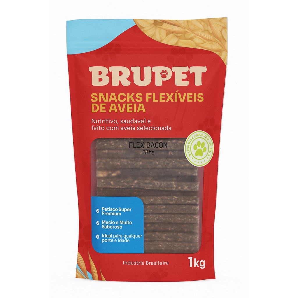 Palito Flex Bacon Brupet 1Kg Petisco Super Premium