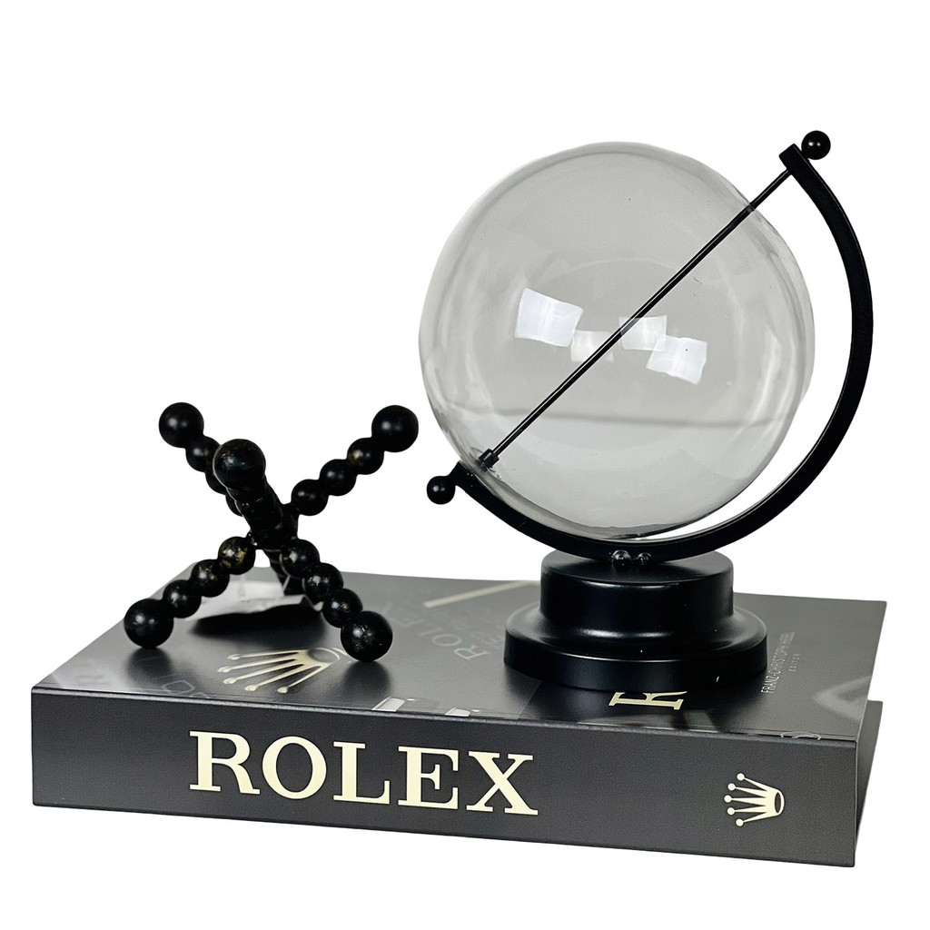 Kit Decoração Caixa Livro Rolex e Esculturas