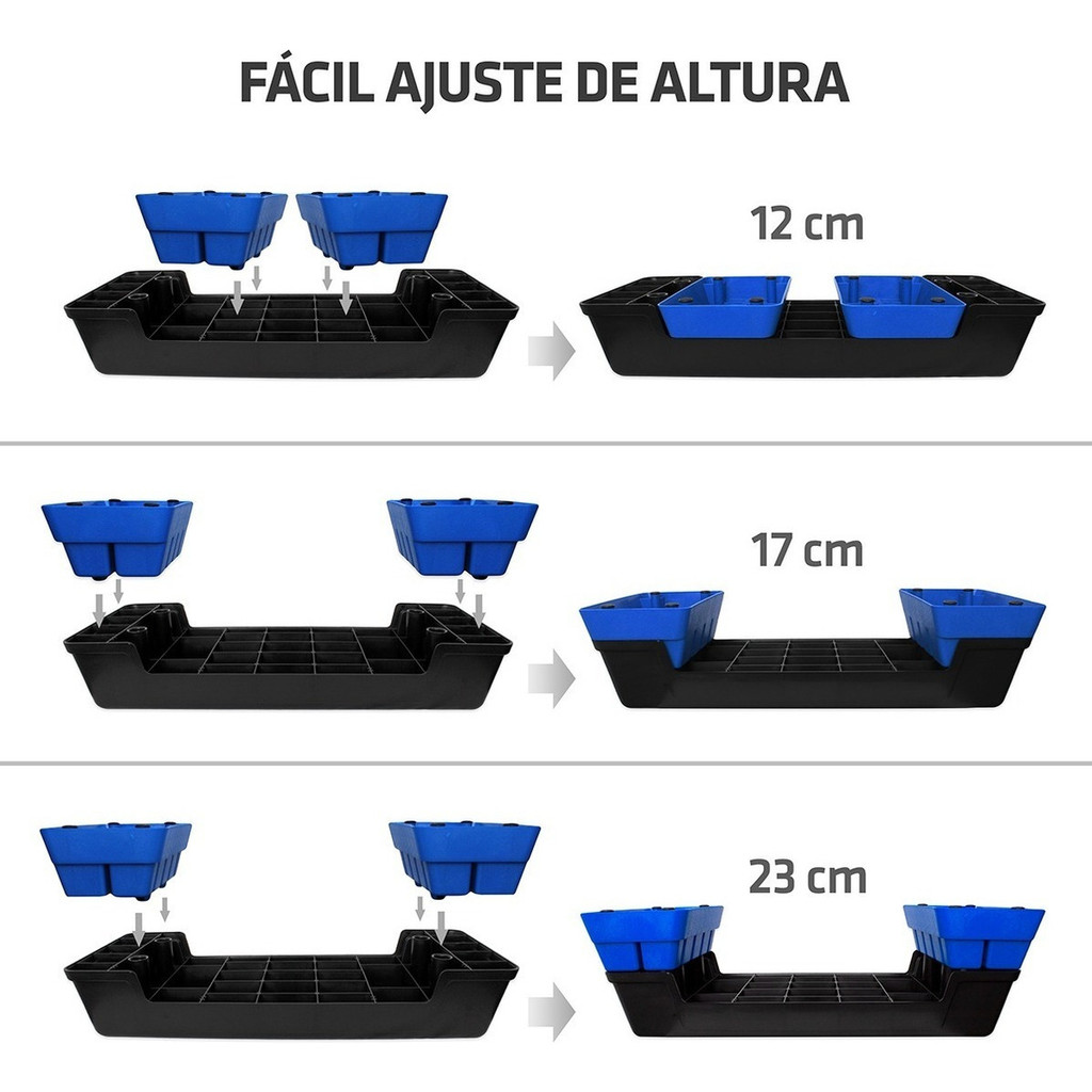 Step de Ginástica Muvin com base 70,5x28,5cm 3 níveis de altura travas de segurança e superfície antiderrapante — imagem 2 de 2
