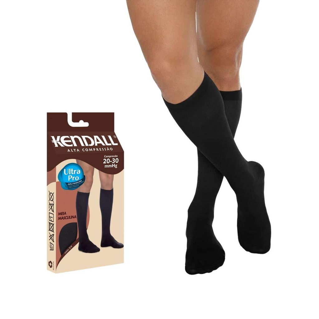 Meia Kendall 3/4 Alta Compressão Masculina em Oferta na Shopee