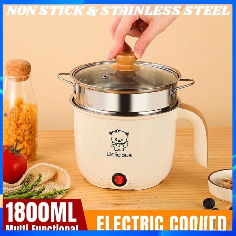 1.8L Panela De Arroz Elétrica Multi-Camadas/De Dupla Camada Dormitório Doméstico Funções