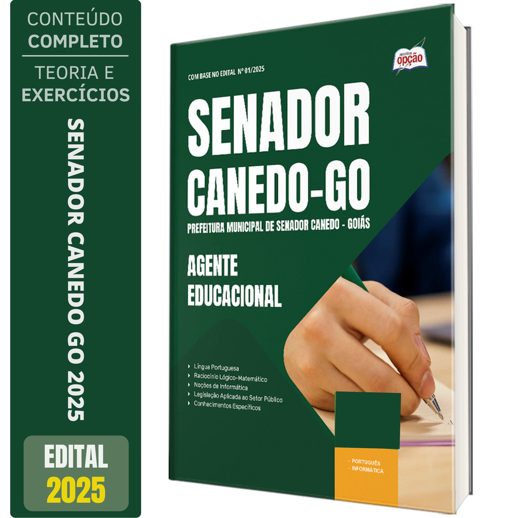 Imagem Apostila Concurso Senador Canedo GO 2025 - Agente Educacional