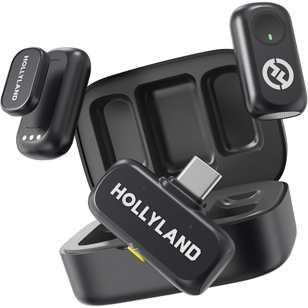 Microfone de Lapela sem fio Hollyland Lark A1 Versão Duo USB Tipo-C Original Lacrado
