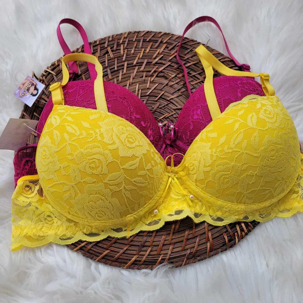 Kit 2 Sutiãs de Renda com Bojo e Aro Confortável - Moda Íntima Feminina em Oferta na Shopee