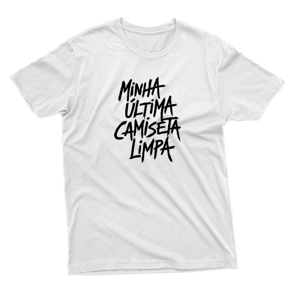 Camiseta Camisa Camiseta Minha Última Camisa Limpa Frases Engraçadas Camisa Básica 100% Algodão Várias Cores Algodão Env