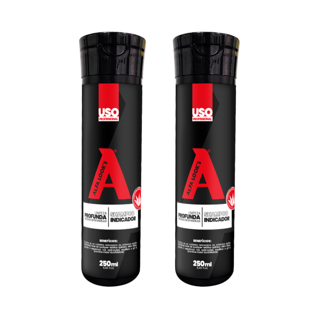 Kit 2 Un Shampoo Indicador Pós Alisamento 250Gr - Alfa Look'S