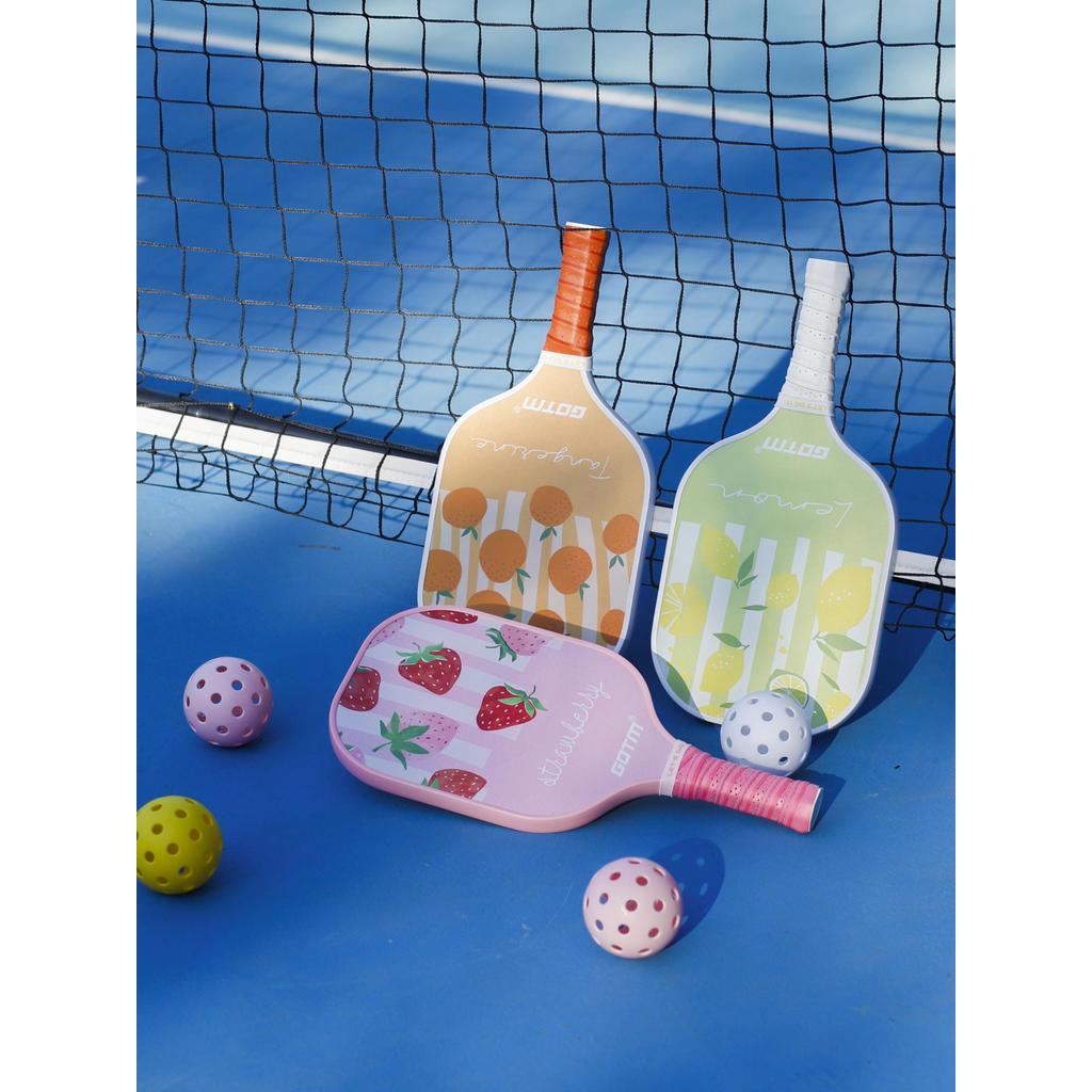 Raquete de pickleball de fibra de carbono 14mm de espessura raquete de pickleball padrão de frutas iniciante começando a