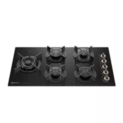 Cooktop 5 Bocas a Gás Electrolux Mesa de Vidro Pro Series ChamaPrecisa e Multi Chama (KE5PS)