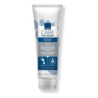 Creme hidratante noturno para pés Avon Care Footworks 80 G