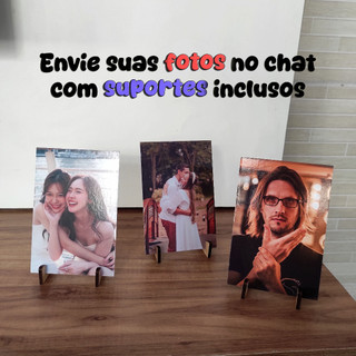 kit combo quadros de mesa personalizados com foto para mesa placa decorativa decoração sa…