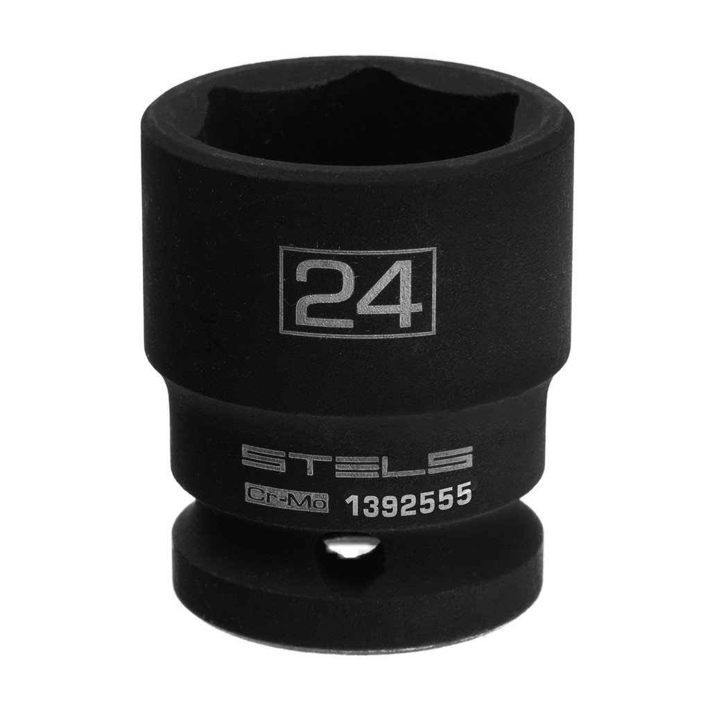 SOQUETE DE IMPACTO ENCAIXE 1/2POL SEXTAVADO 24MM 1PC// STELS
