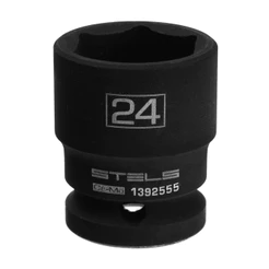 SOQUETE DE IMPACTO ENCAIXE 1/2POL SEXTAVADO 24MM 1PC// STELS