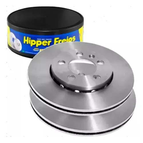 Par Disco Freio HIPPER FREIOS Ventilado A1 CrossFox Fox Golf Polo Space Cross SpaceFox 8X 8X FL 9N 9N3 9N4 MK4 MK4,5