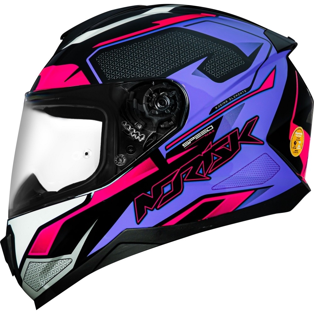 Capacete Moto Feminino Norisk Razor Speedmax Preto Roxo Rosa Esportivo Fechado Masculino Feminino em Oferta na Shopee