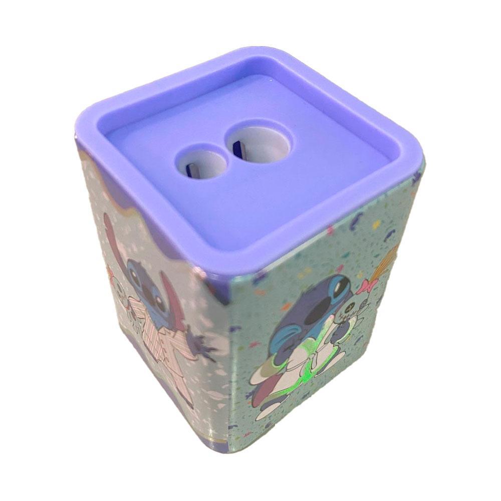 Apontador 2 Furos Jumbo Depósito Metálico Stitch Roxo Molin em Oferta na Shopee