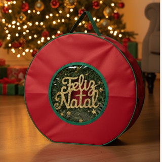 Bolsa Organizadora para Enfeites de Natal com Visor Transparente em Oferta na Shopee