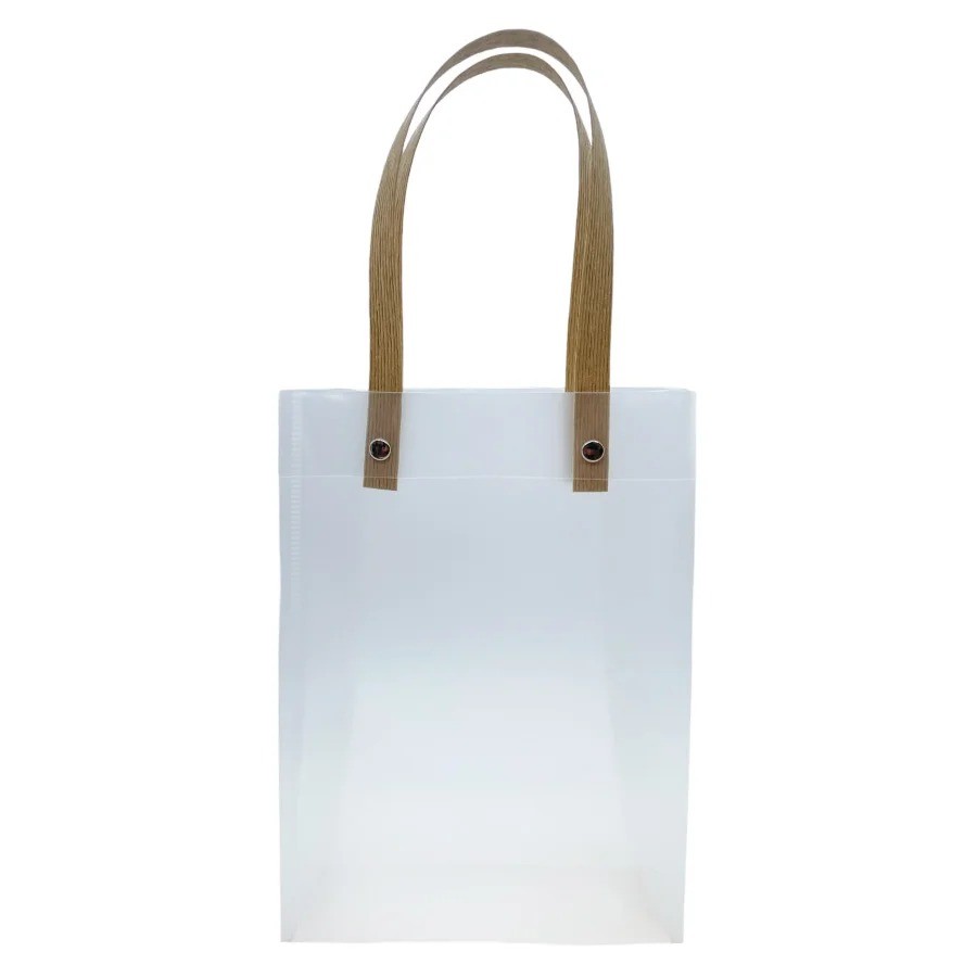 Sacola Transparente Fosca com Alça De Fibra - 25x20x7cm - 10 unidades - Rizzo em Oferta na Shopee