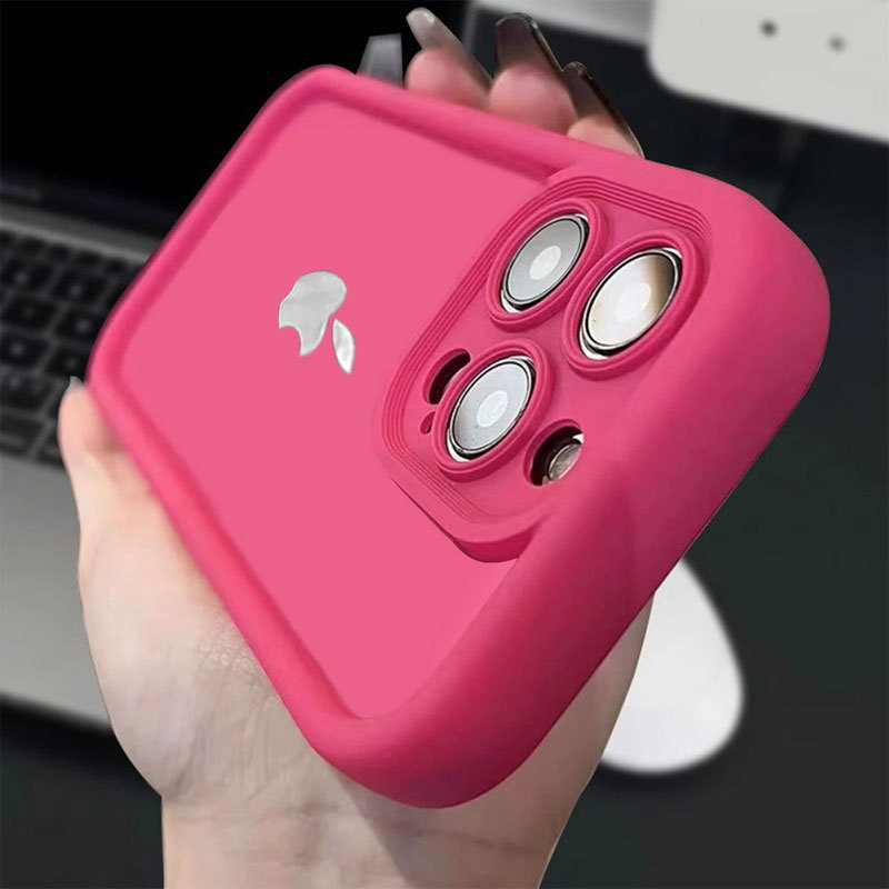 Capa Para iPhone 17 Pro Max 17Air 16 15 13 11 14 12 11 Pro Xs Max XR Silicone tricolor à prova de choque - detalhe