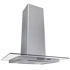 Coifa Ilha 75cm Vidro Reto Fogatti Inox 220V