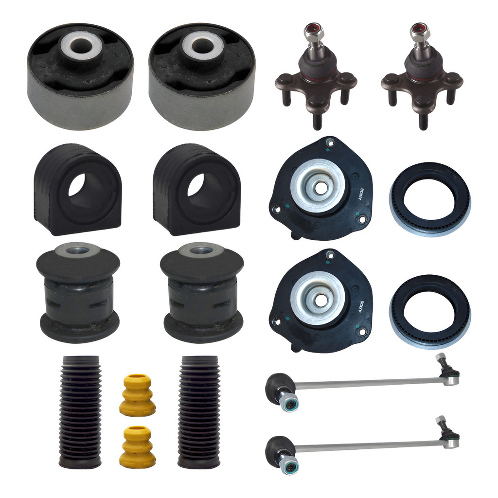 Kit 14 Pç Suspensão Dianteira Jetta Coxim + Bieleta + Buchas