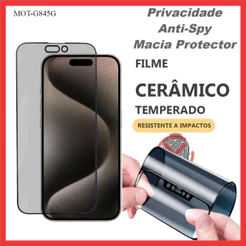 Película Para Motorola Moto G84 G34 G54 G53 G52 G60 G32 G31 G42 G55 G73 G41 G62 G82 G71 G50 G72 5G Macia Privacidade FKM