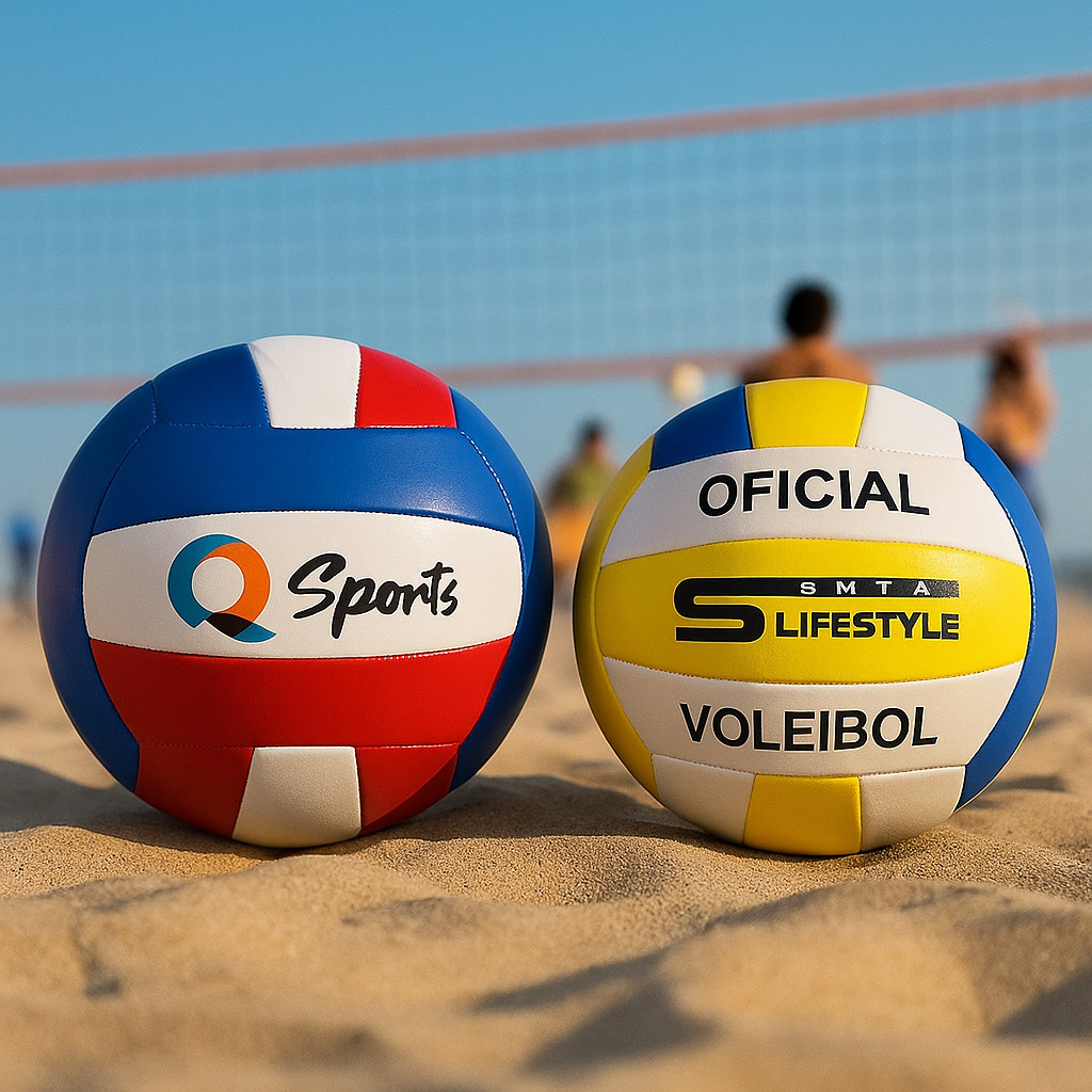 Kit Bola de Vôlei + Bombinha de Ar Profissional Sport Oficial para Praia Quadra Ginásio e Lazer