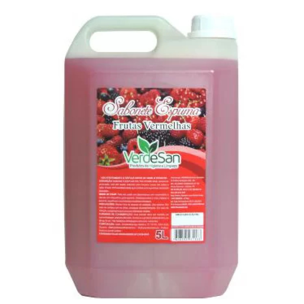 Sabonete Espuma Verdesan Frutas Vermelhas 5 Litros
