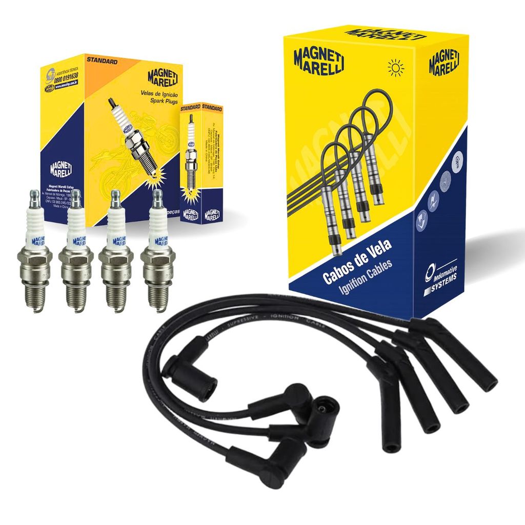Kit Cabo Vela Ignição Ecosport Fiesta Ka 1.6 Zetec Marelli