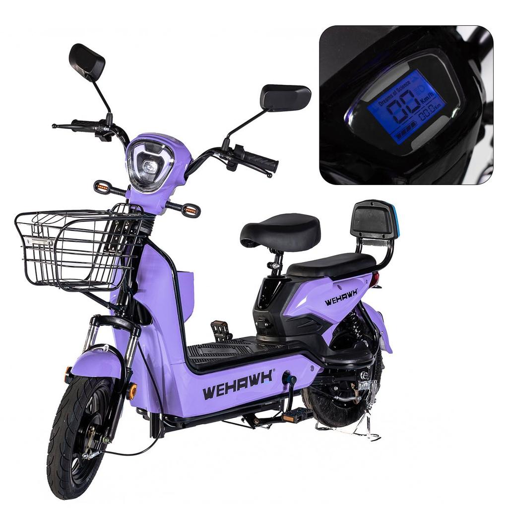 Scooter Elétrica Scooter WeHawk 500W Basket WX-03 – Sem CNH e Emplacamento com Bateria Removível