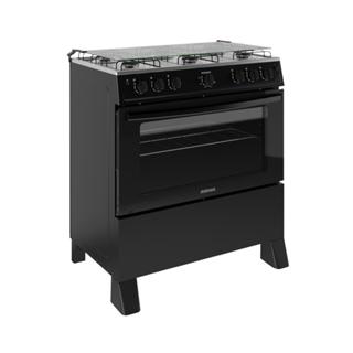 Fogão 6 Bocas a Gás Itatiaia Star New com Acendimento Automático e Forno 82L Preto Bivolt em Oferta na Shopee