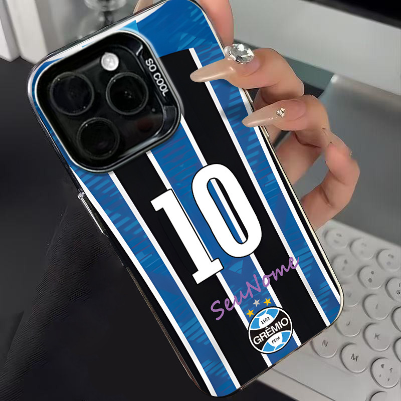 Capa de telefone Com Personalizada Nome Camisa do Grêmio Capinha Para iPhone 11 12 13 15 14 16 Pro Max Xs 7 8 Plus Case