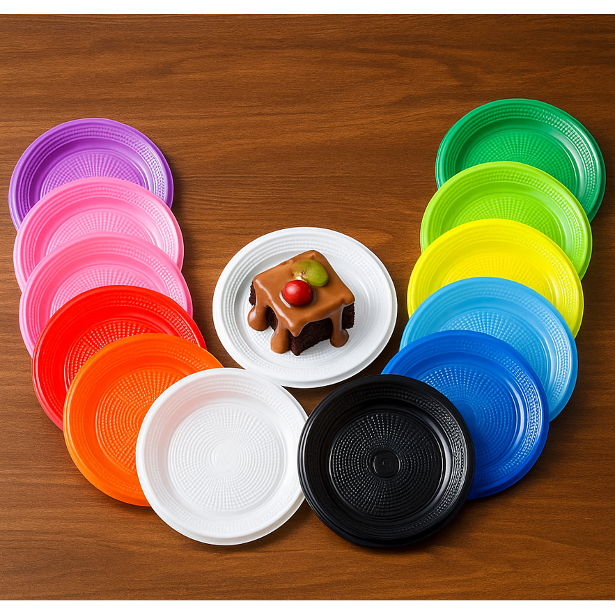 Kit Pratos Descartáveis Sobremesa para Festas – Diversas Cores | 50, 100, 150 e 200 Unidades em Oferta na Shopee