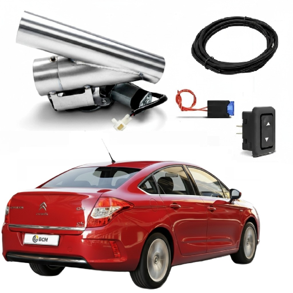 Difusor Escapamento Inox Citroën C4 Ronco Esportivo Botão