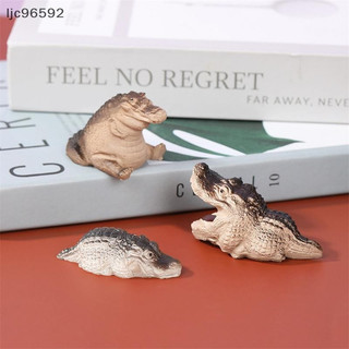 [ljc] Ornamento De Jardim De Crocodilo Decoração De Mesa Para Casa Artesanato Em Resina Presente Estátua De Animal Pátio