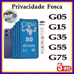 Película Privativa Fosca Cerâmica Anti-Spy Matte Hidrogel MOTO G05 G15 G35 G55 G75