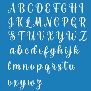 Stencil alfabeto  maiúsculo e minúsculo estêncil lavável, pintura em tecido, pano de prato artesesanato em Oferta na Shopee