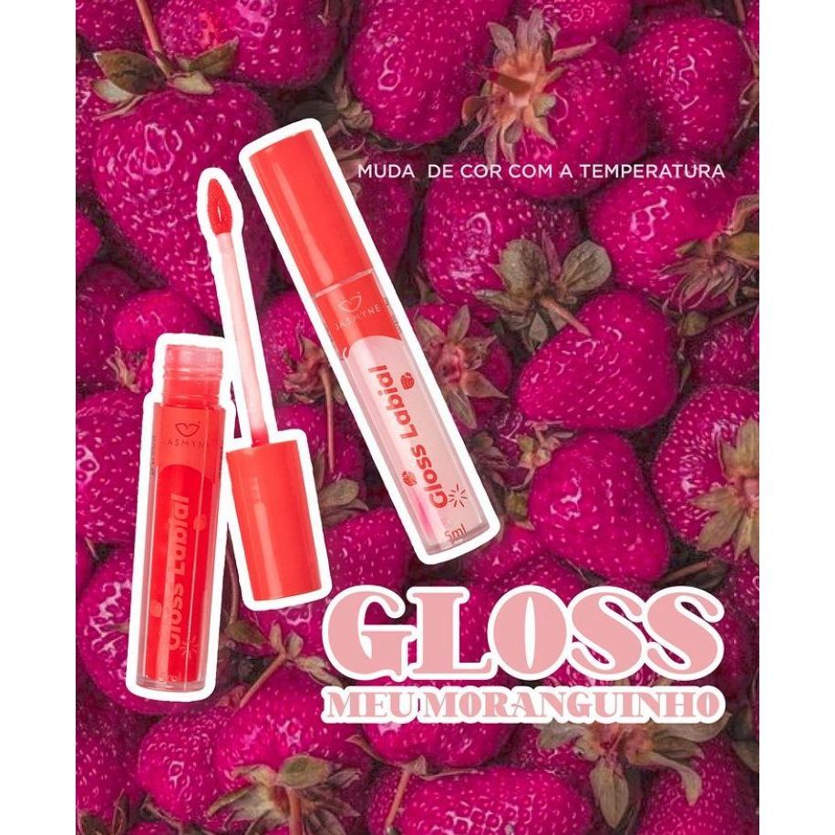 Kit com 2 Gloss labial Meu Moranguinho Magic - Jasmyne