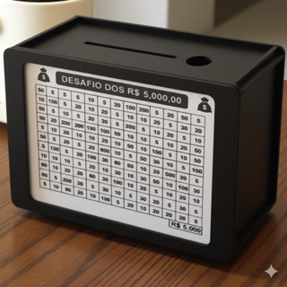 Caixa Cofre Desafio 10000 5000 1000 Woodbox Cofrinho Caixa de Dinheiro Poupança Cofre de Moedas em Oferta na Shopee