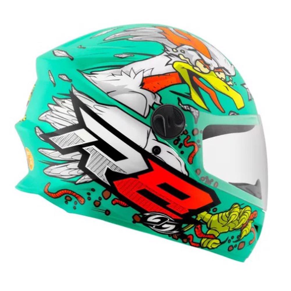 CAPACETE TORK R8 ROCKET CHICKEN (AZUL FOSCO) (56)
