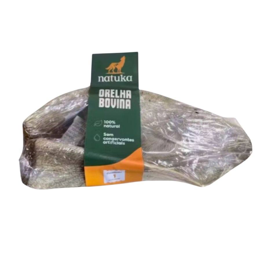 Mordedor Natural P/ Cachorros Orelha Bovina Natuka - 1 unidade