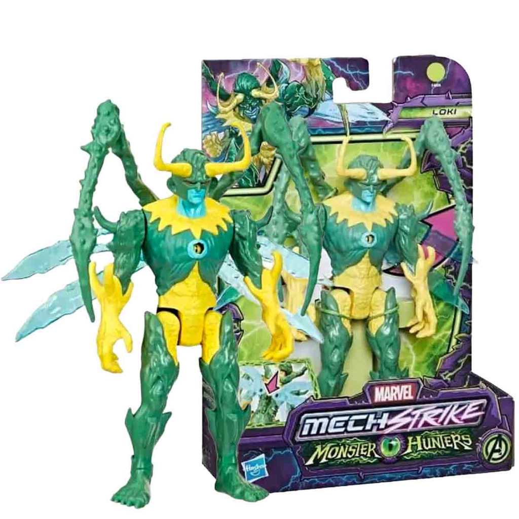 Boneco Vilão Loki Monster Hunters Mech Strike Marvel - Hasbro F4804
