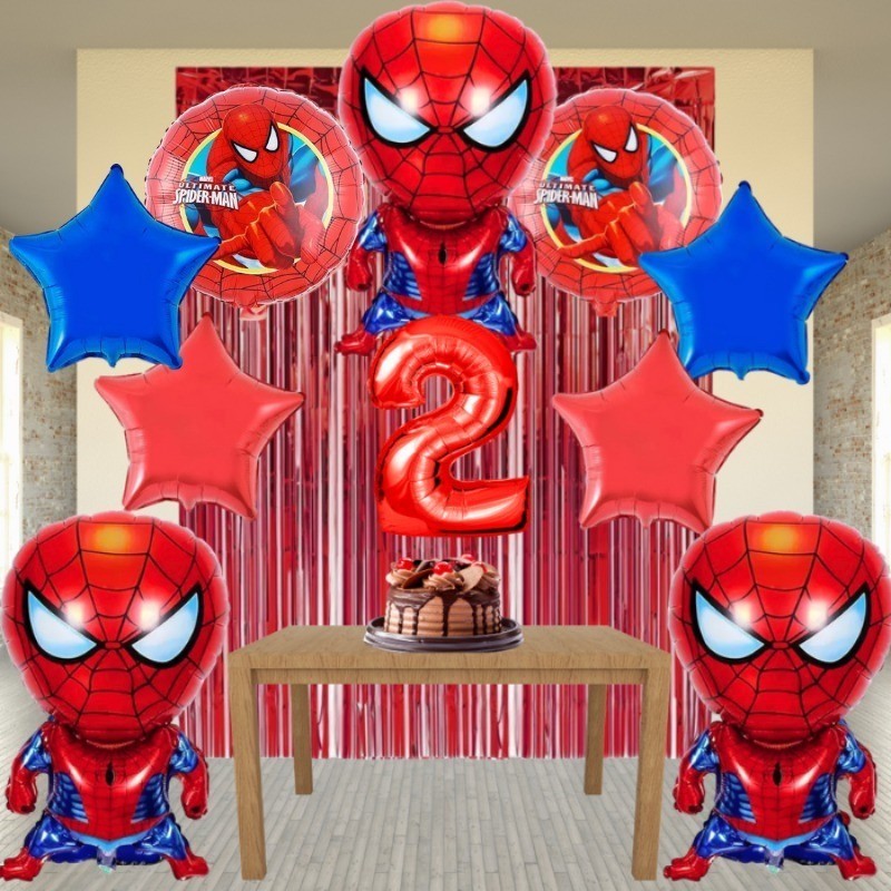 Kit Completo Balão Aranha Festa Infantil Aranha Aniversario Balões Escolha a Idade Ano Homem em Oferta na Shopee