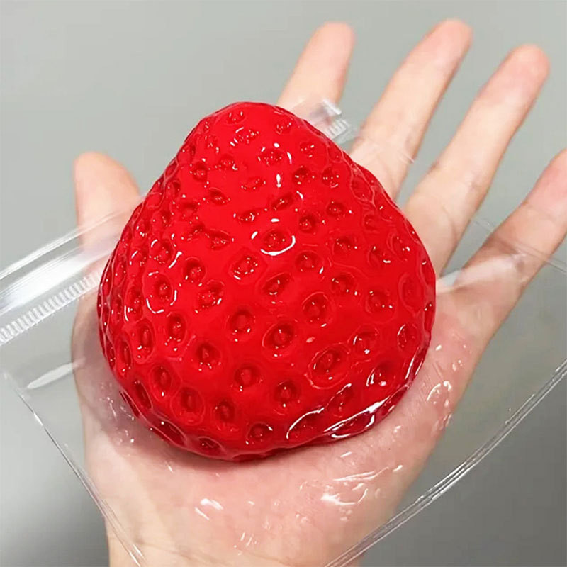 Strawberry Taba Squishy Fidget Toy-Brinquedo De Alívio De Estresse De Recuperação Lenta Para Crianças , Adultos , Lembra